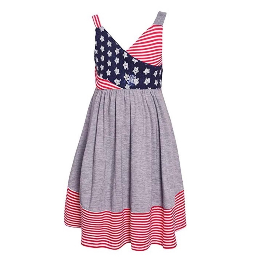 Girls July Fourth Summer Dress New Size 7-16